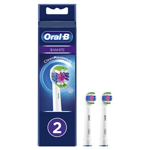 Dantų šepetėlių antgaliai Braun Oral-B 3D White, 2vnt, balti  Prekė-EB18-2WHITE EB18-2WHITE