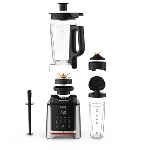 Tefal Infinity Mix+, 1600 W, 1.75 L + 600 ml, sidabro spalvos/juoda - Kokteilinė + butelis