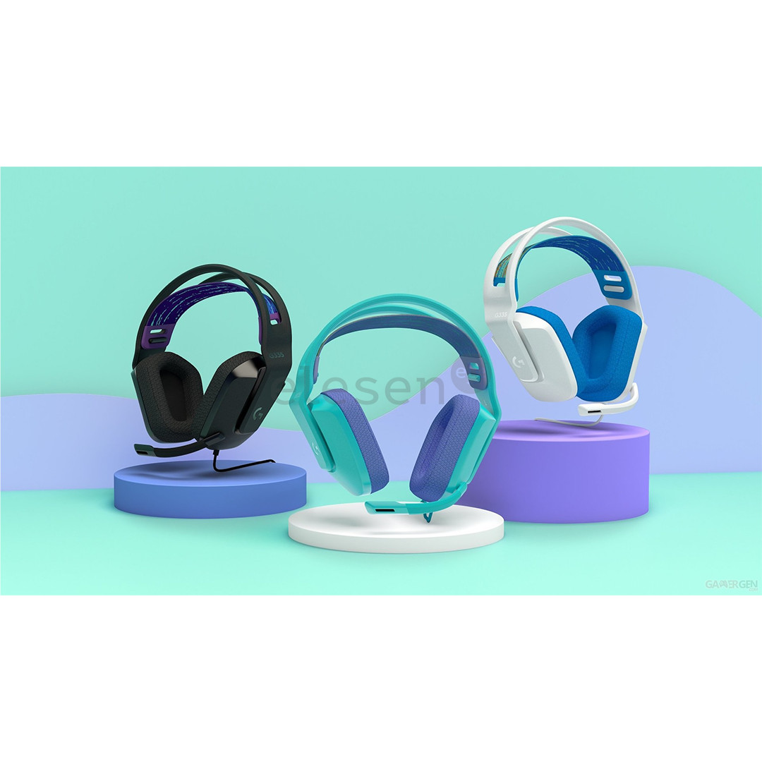 Logitech G335, белый/синий - Игровая гарнитура Товар - 981-001018