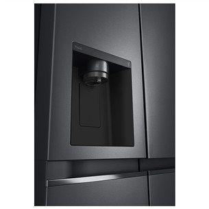 LG, vandens ir ledo aparatas, 635 L, aukštis 179 cm, juodas - SBS Šaldytuvas