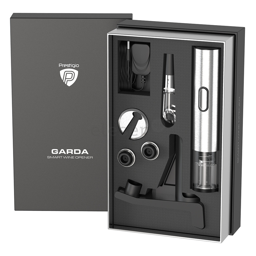 Prestigio Garda, inox - Automatic wine bottle opener