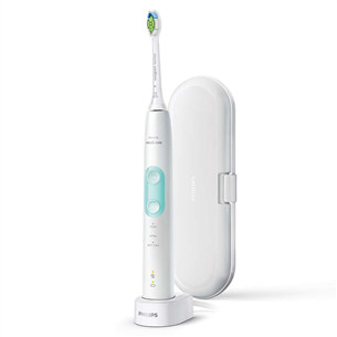 Philips Sonicare ProtectiveClean 5100, su kelioniniu dėklu, baltas /žalias - Elektrinis dantų šepetėlis