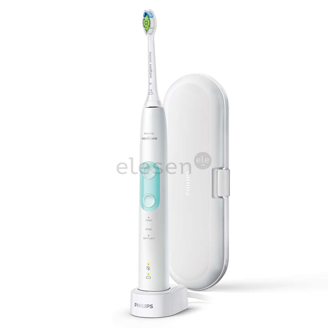Philips Sonicare ProtectiveClean 5100, su kelioniniu dėklu, baltas /žalias - Elektrinis dantų šepetėlis