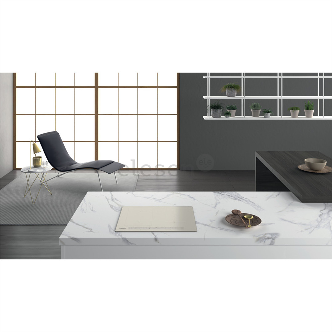 Whirlpool, width 59 cm, frameless, beige - Built-in Induction Hob
