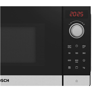 Bosch, 20 L, 800 W, inox - Microwave Oven with Grill
