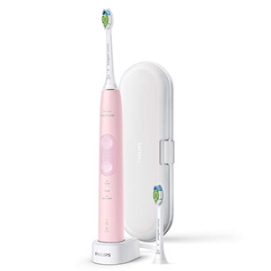 Philips Sonicare ProtectiveClean 5100, su kelioniniu dėklu, baltas/rožinis - Elektrinis dantų šepetėlis