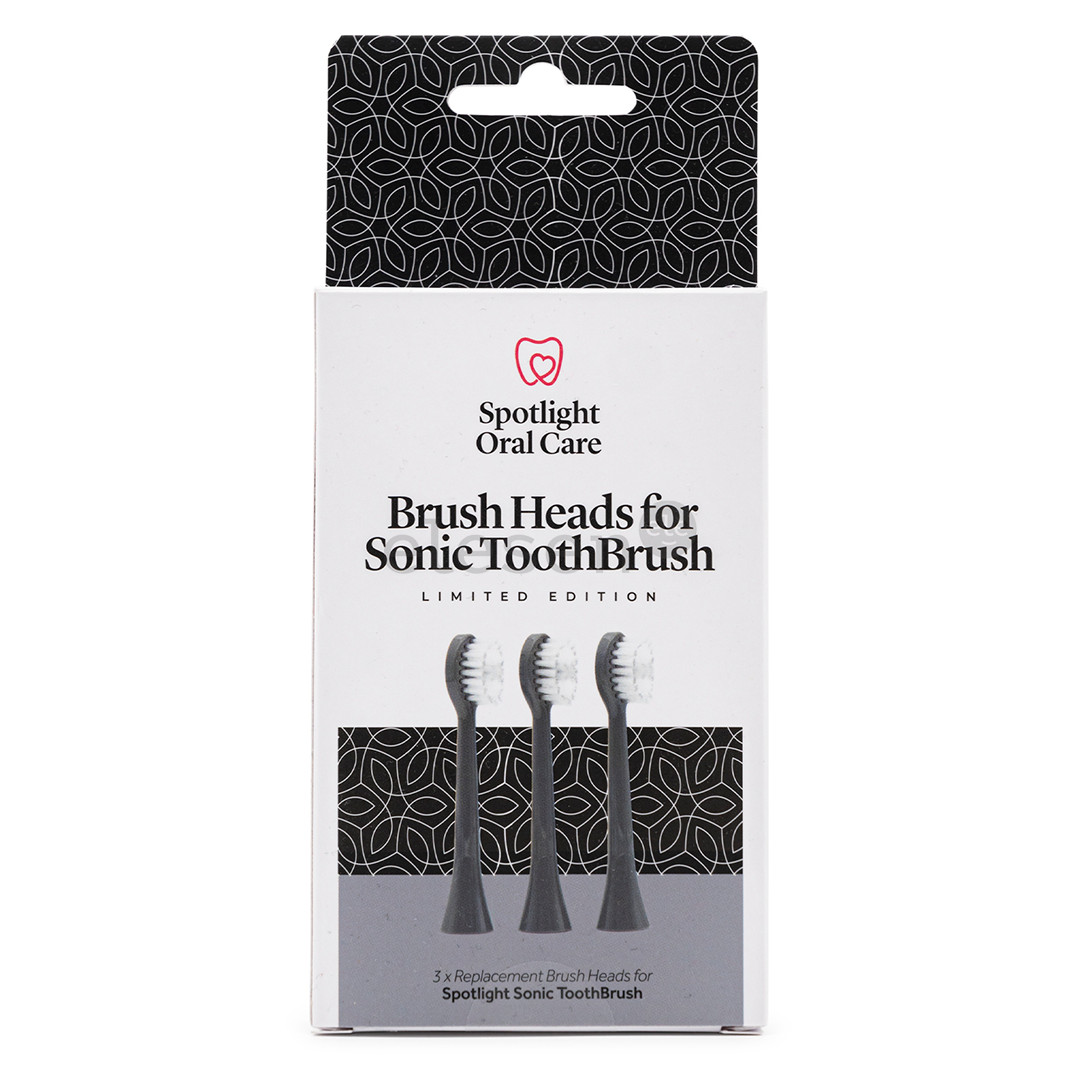 Dantų šepetėlių antgaliai Spotlight Sonic, Gray, 3 vnt. Prekė - SONICHEADSGG