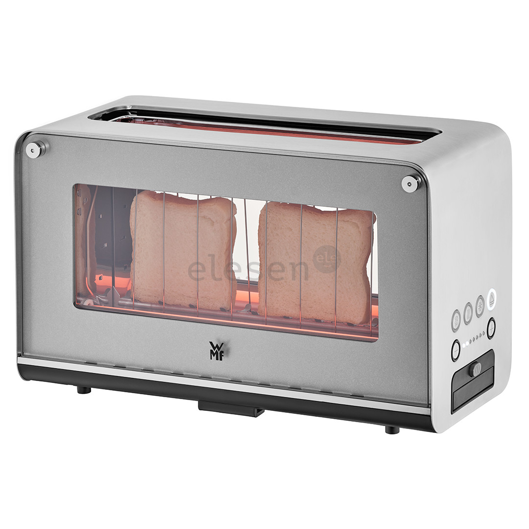 WMF Lono, 1300 W, silver/clear - Glass toaster