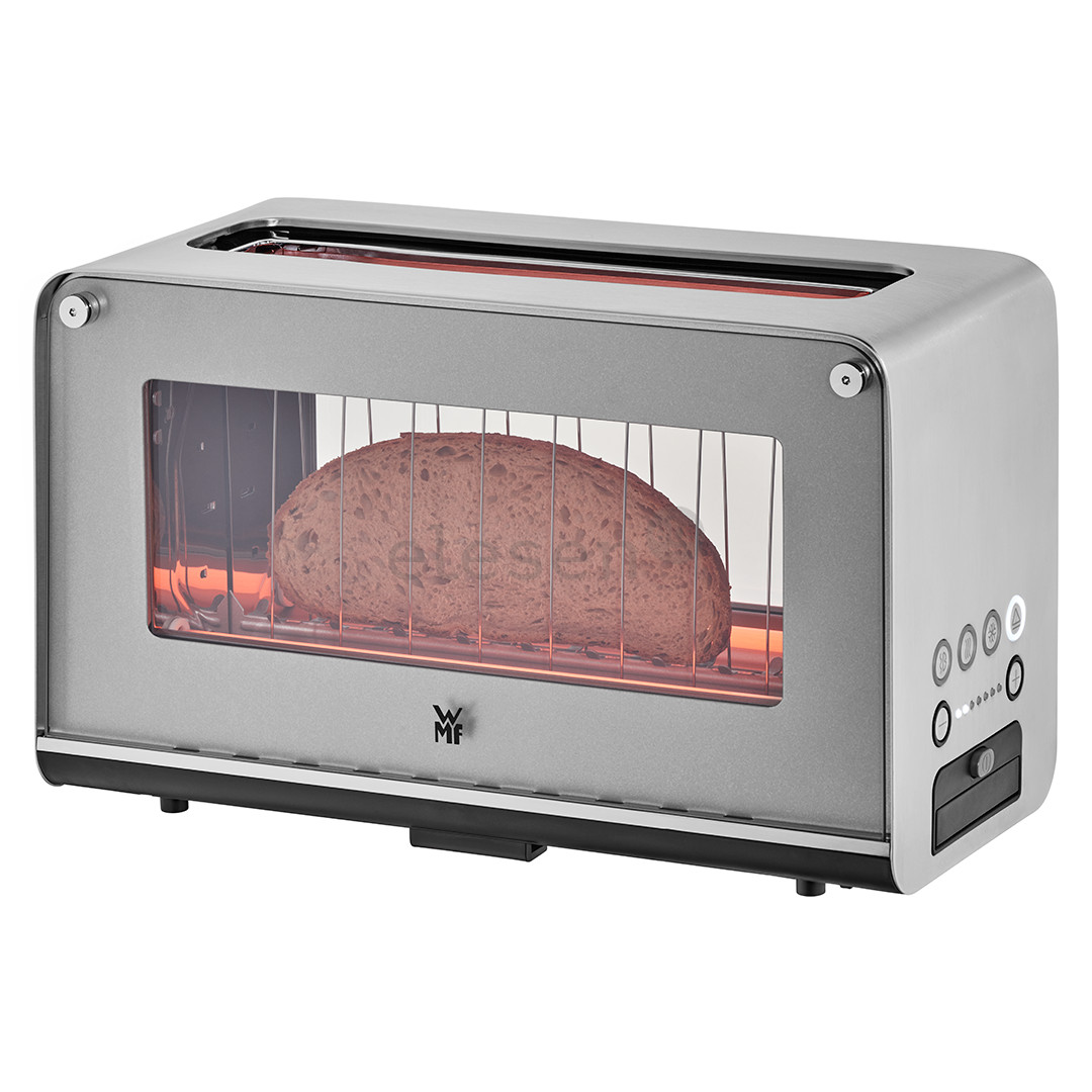 WMF Lono, 1300 W, silver/clear - Glass toaster