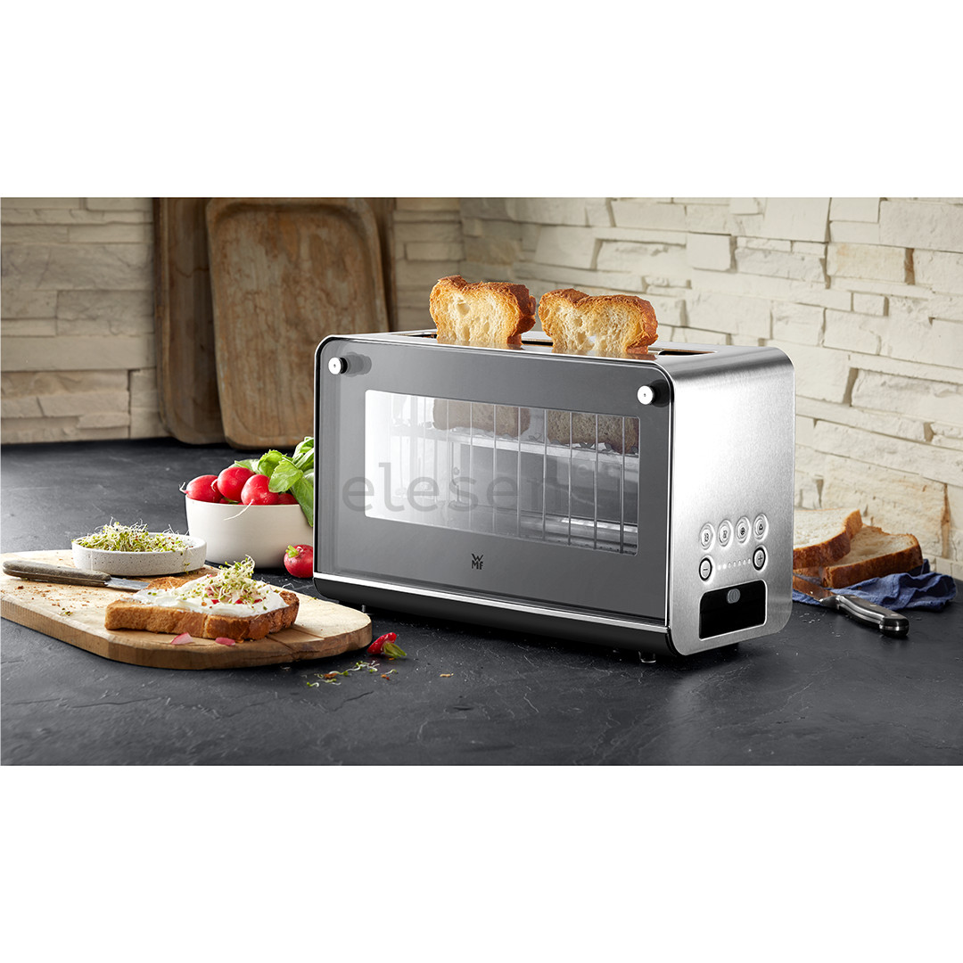 WMF Lono, 1300 W, silver/clear - Glass toaster