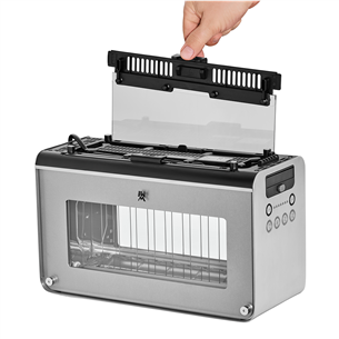 WMF Lono, 1300 W, silver/clear - Glass toaster Item - 414140011