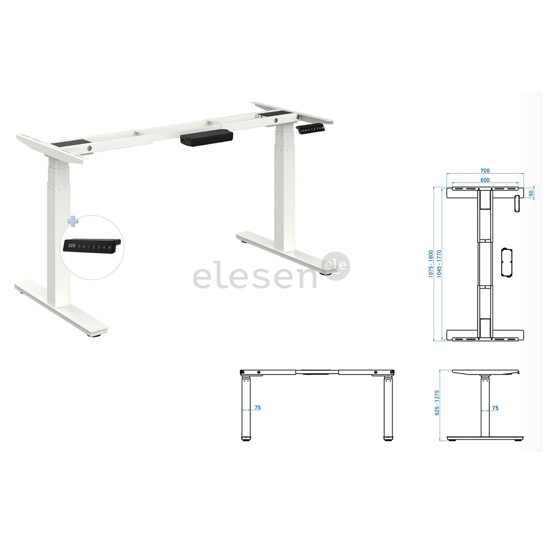 Seisuk PRO, black - Motorized desk