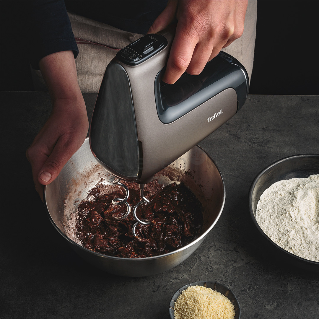 Tefal PowerMix Silence, 600 W, dark grey - Hand mixer Item - HT650E38