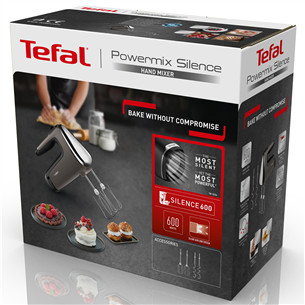Tefal PowerMix Silence, 600 W, dark grey - Hand mixer Item - HT650E38