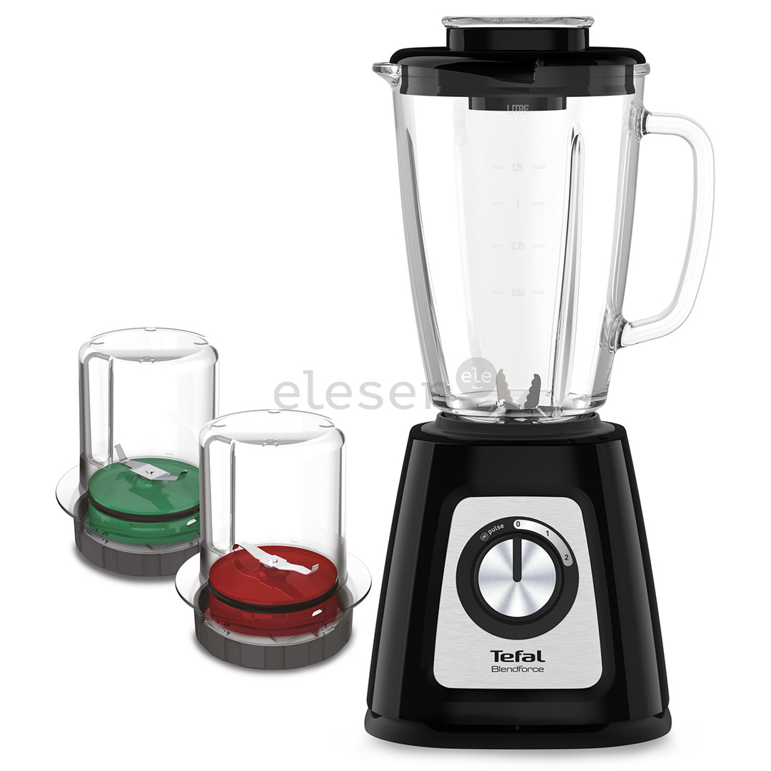 Tefal Blendforce 2 Glass, 800 Вт, 1,25 л, черный - Блендер + измельчитель и мельница
