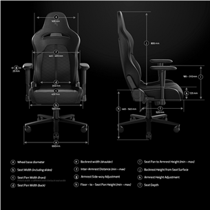 Žaidimų kėdė Razer Enki, Rožinė Prekė - RZ38-03720200-R3G1