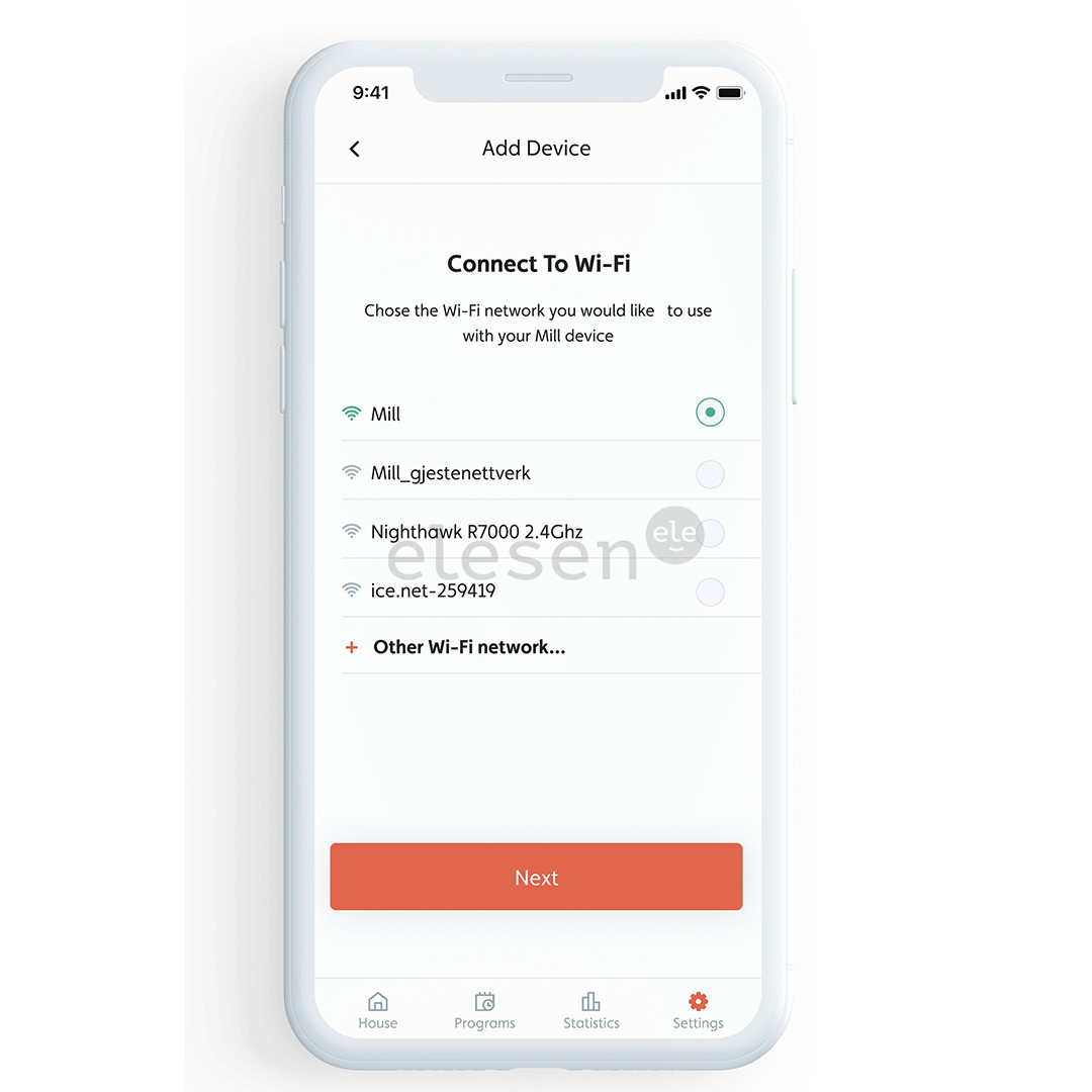 Mill, 1500 W, WiFi, baltas - Elektrinis radiatorius