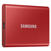 Išorinis diskas SSD Samsung T7, 2 TB, USB 3.2, Red