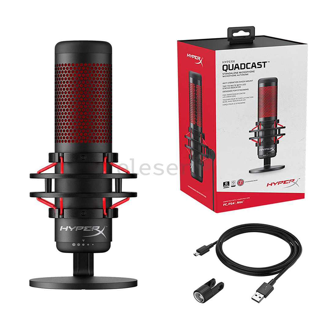 HyperX QuadCast, black/red - Microphone