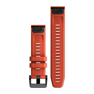 Garmin fenix, 22mm, QuickFit, flame red silicone - Replacement band Item - 010-13111-04