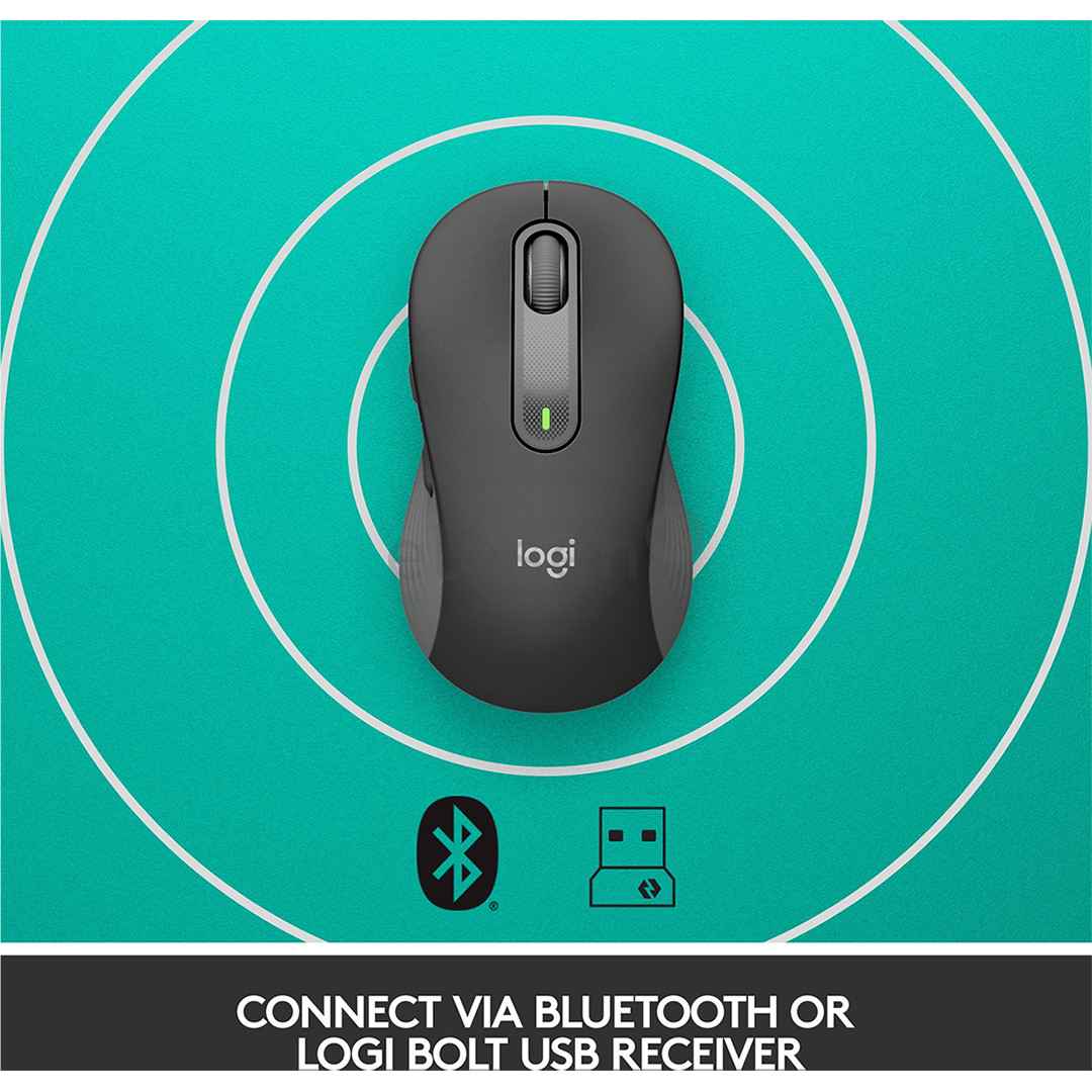 Logitech Signature M650 L, silent, juoda - Belaidė pelė