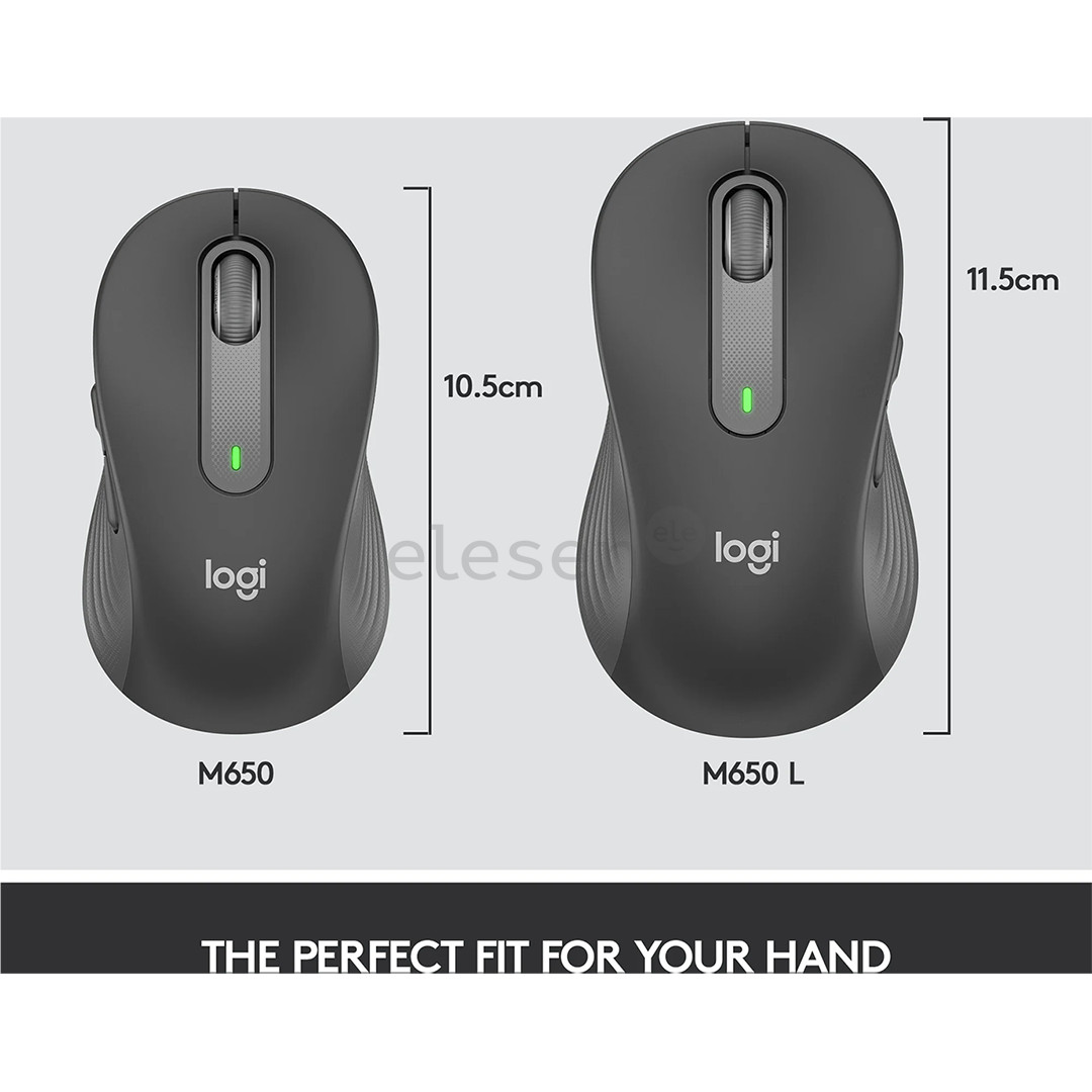 Logitech Signature M650 L, silent, juoda - Belaidė pelė
