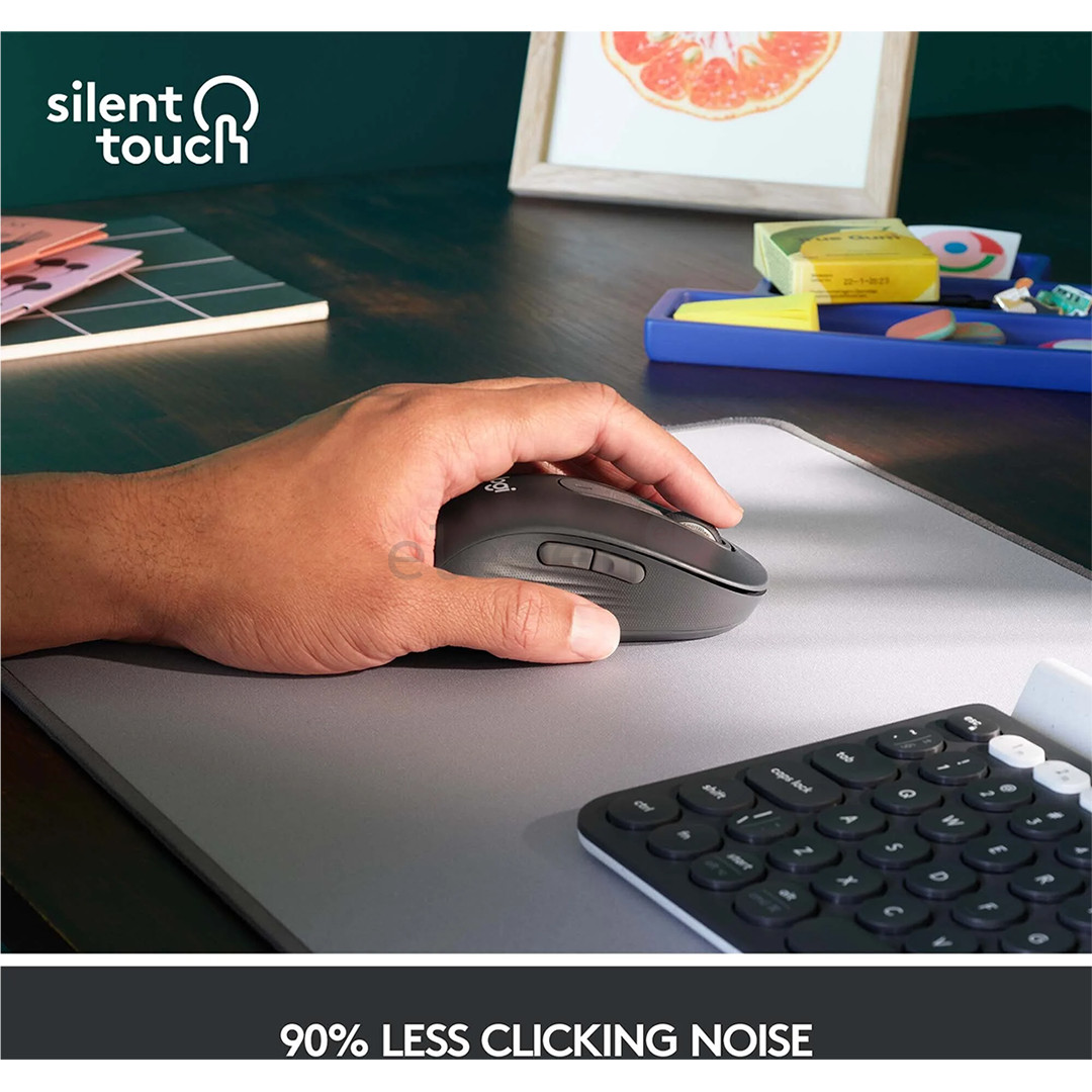 Logitech Signature M650 L, silent, juoda - Belaidė pelė