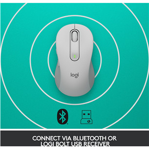 Logitech Signature M650 L, silent, white - Wireless Optical Mouse