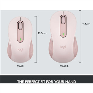 Logitech Signature M650, silent, pink - Wireless Optical Mouse
