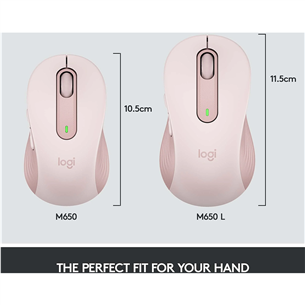 Pelė Logitech Signature M650, Belaidė, Pink Prekė - 910-006254