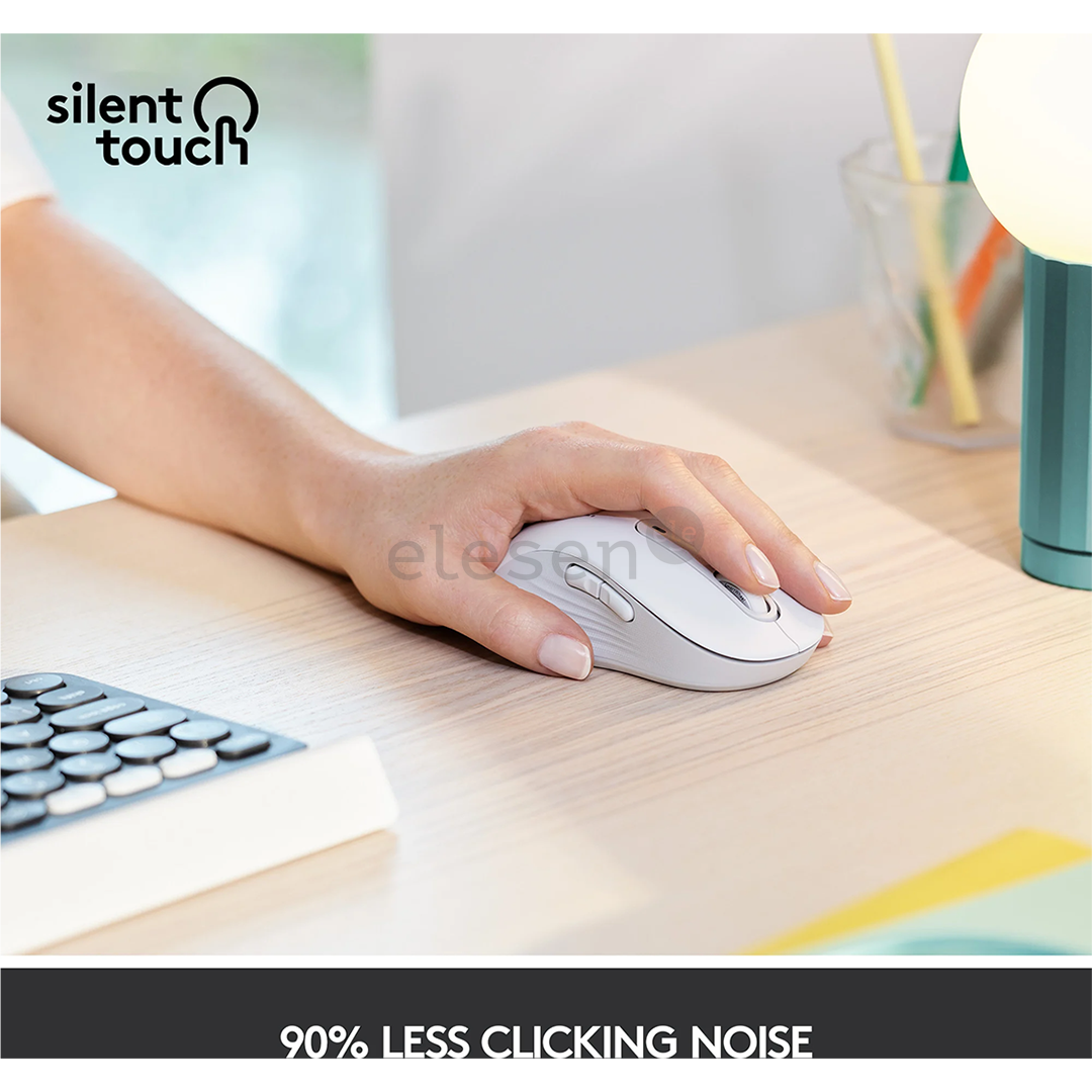 Logitech Signature M650 L, left handed, silent, white - Wireless Optical Mouse