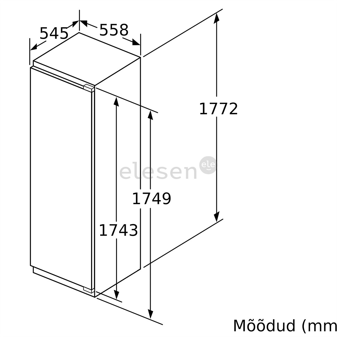 Įmontuojamas šaldytuvas Bosch KIR81AFE0