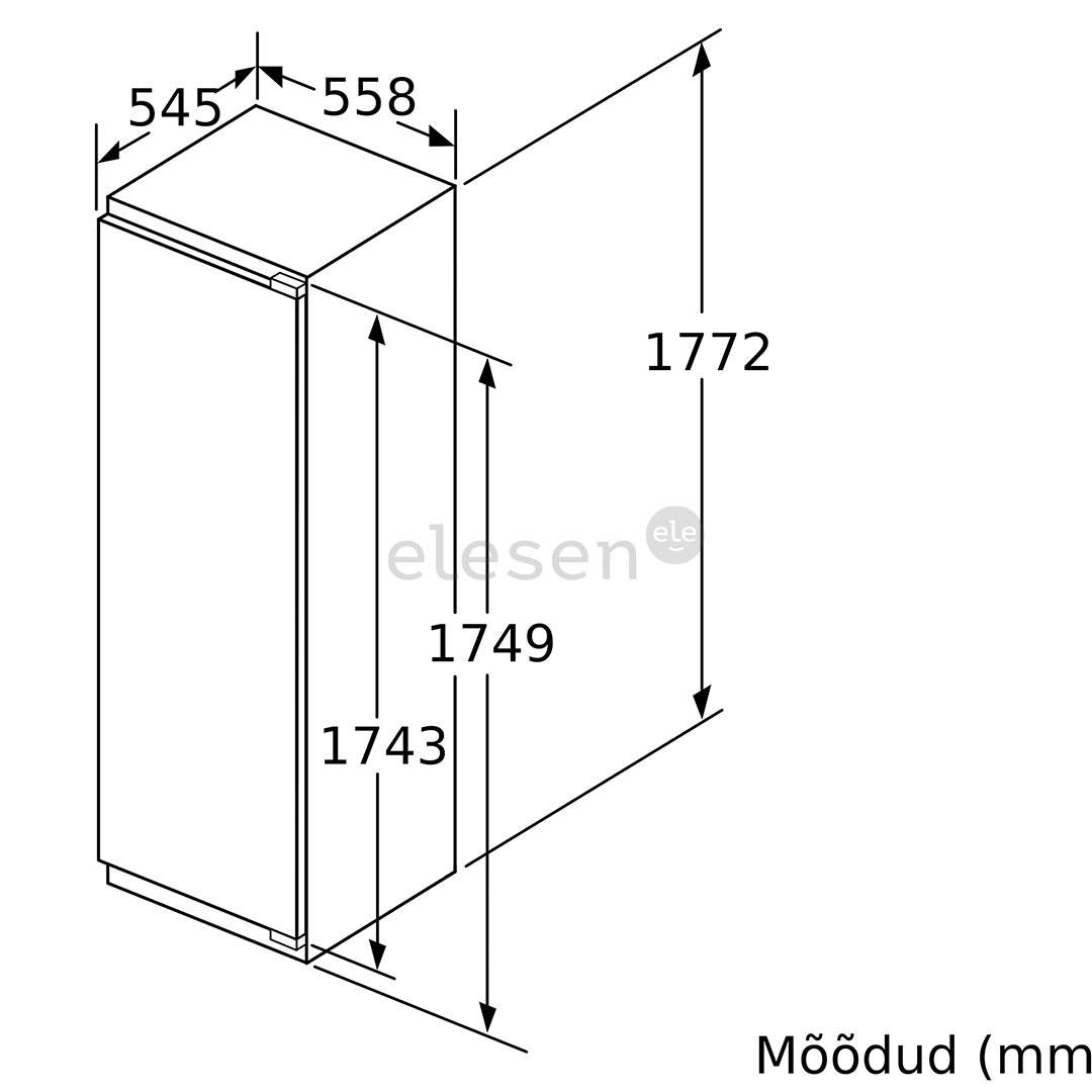 Bosch Serie 6, 319 л - Интегрируемый холодильный шкаф