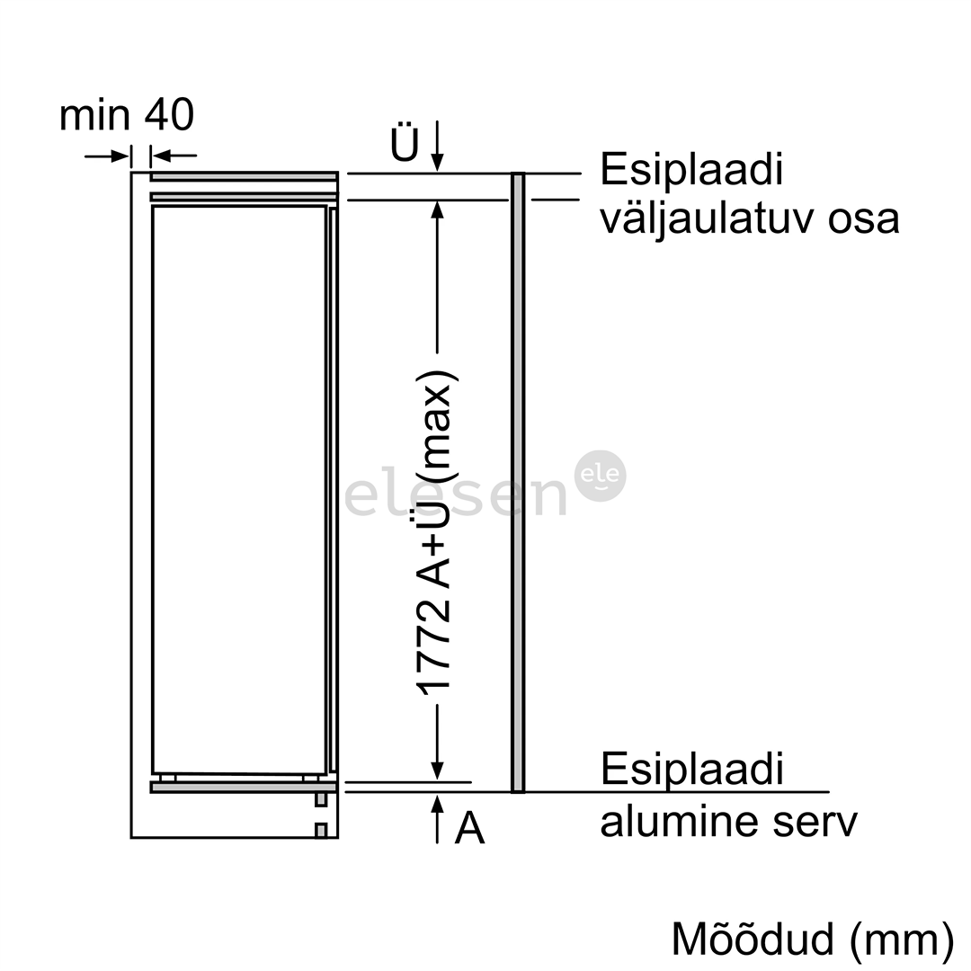 Bosch Serie 6, 319 л - Интегрируемый холодильный шкаф