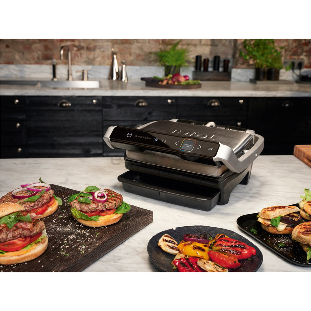 Tefal OptiGrill Elite, 2000 W, black/inox - Table grill Item - GC750D