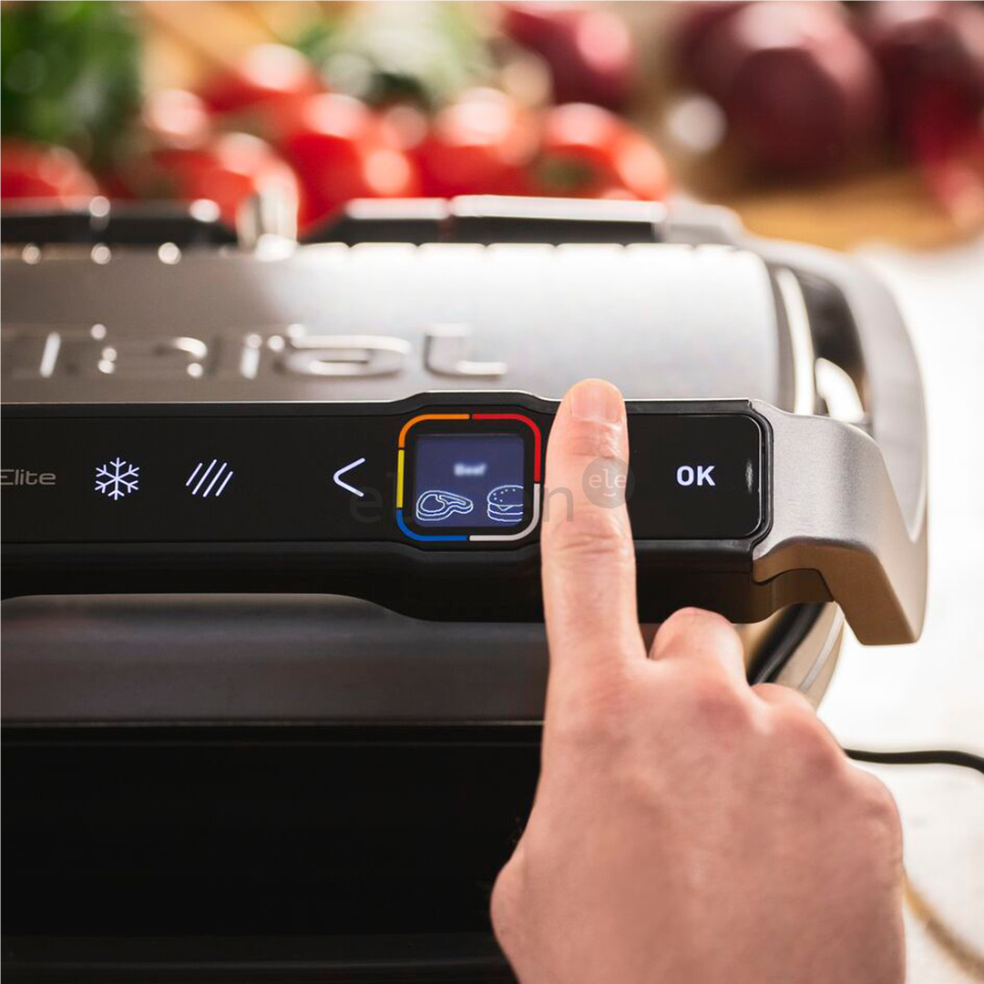 Tefal OptiGrill Elite, 2000 W, black/inox - Table grill Item - GC750D