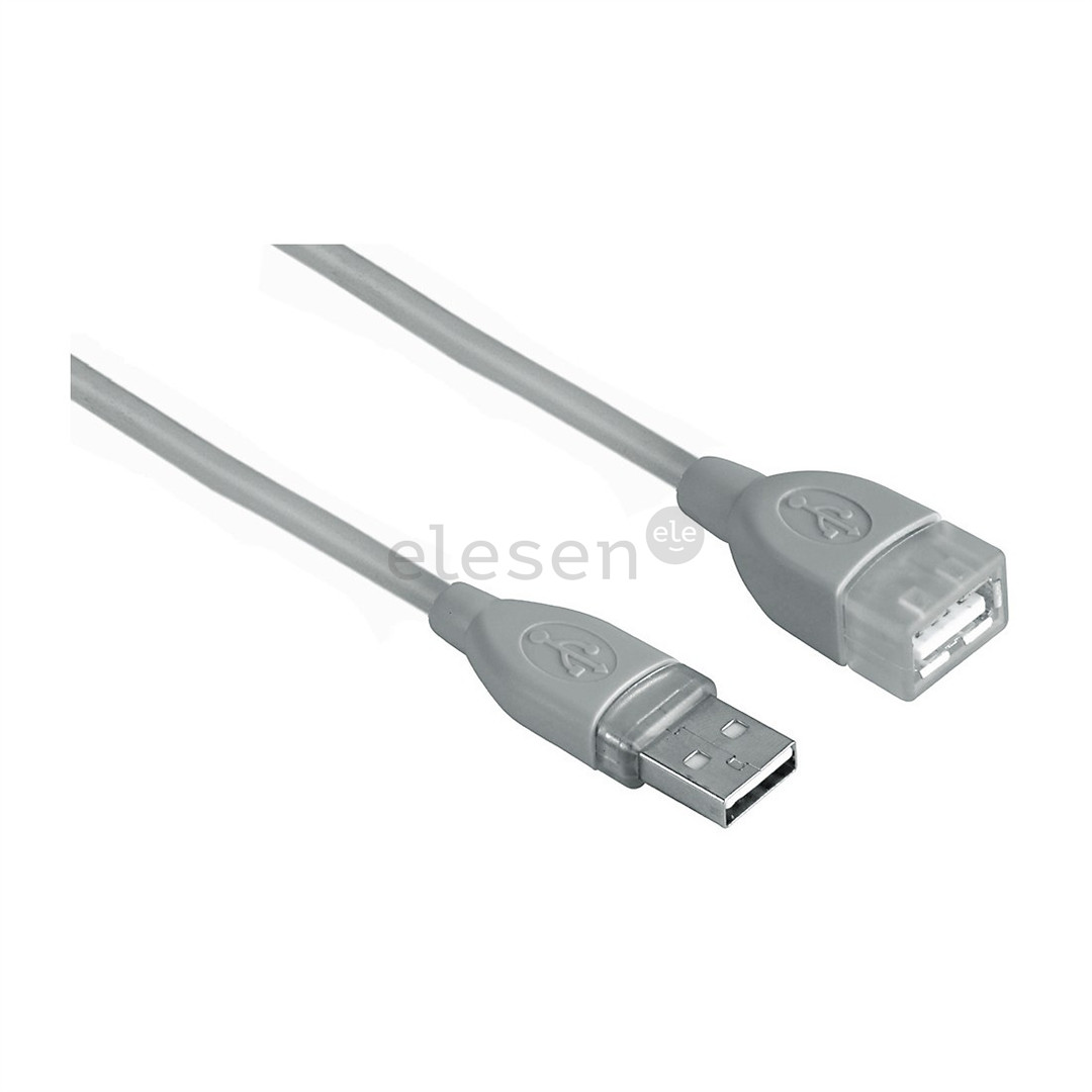 Hama USB 2.0 Extension Cable, 3 m, gray - USB extension cable Item - 00200620