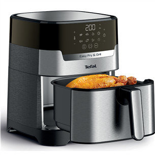 Tefal Easy Fry & Grill, 1400 W, nerūdijančio plieno/juoda - Karšto oro gruzdintuvė