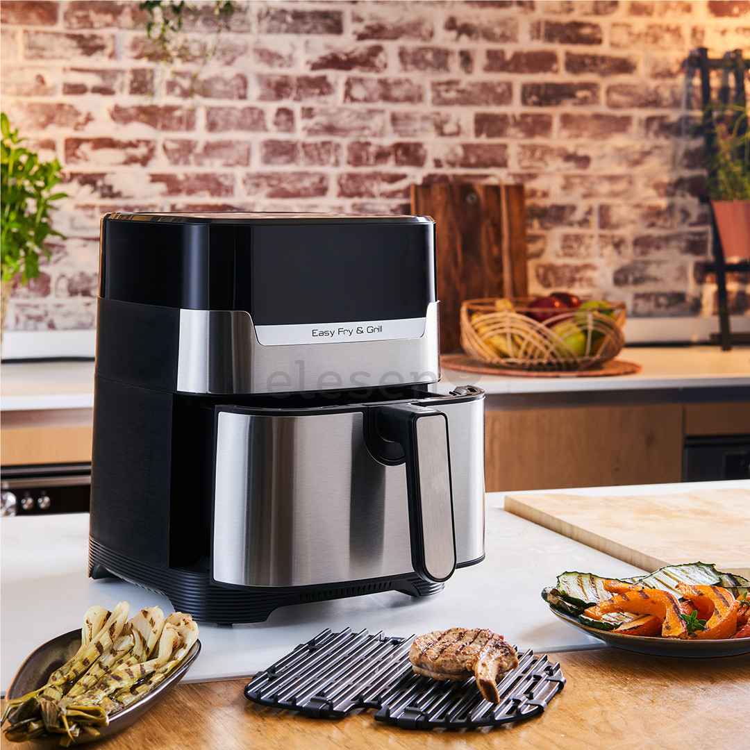 Tefal Easy Fry & Grill, 1400 W, nerūdijančio plieno/juoda - Karšto oro gruzdintuvė
