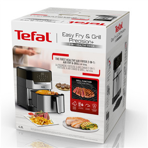 Tefal Easy Fry & Grill, 1400 W, nerūdijančio plieno/juoda - Karšto oro gruzdintuvė