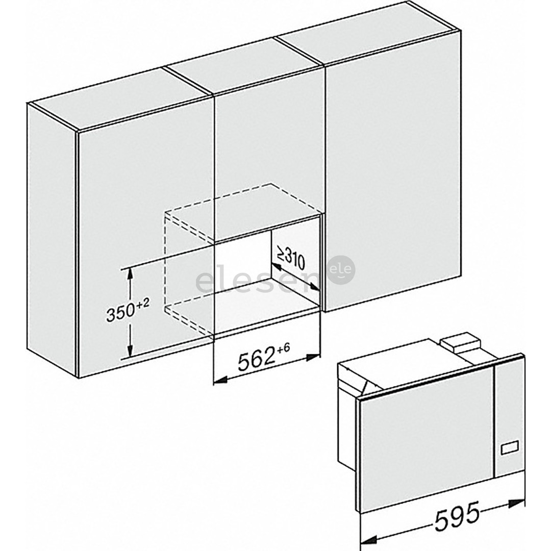 Įmontuojama mikrobangų krosnelė Miele M2234OBSW