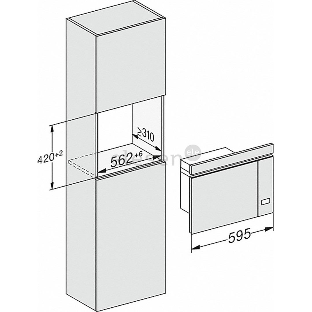 Įmontuojama mikrobangų krosnelė Miele M2234OBSW