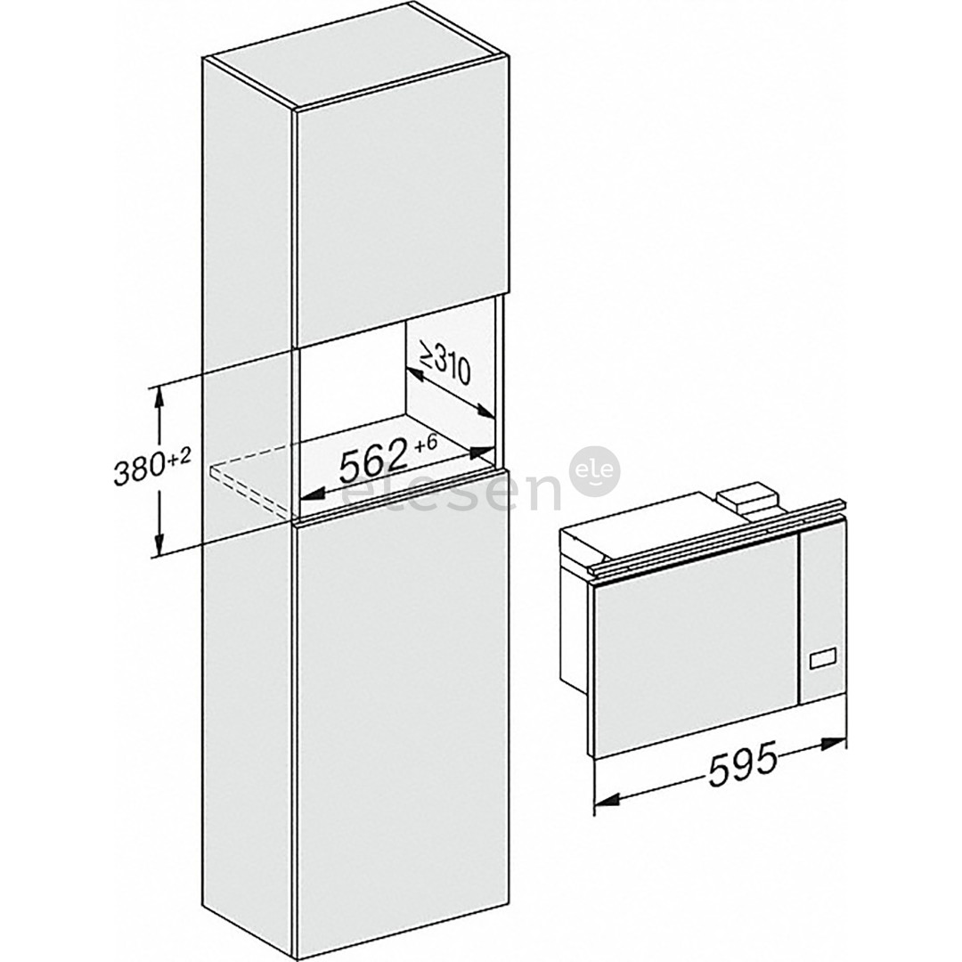 Įmontuojama mikrobangų krosnelė Miele M2234OBSW