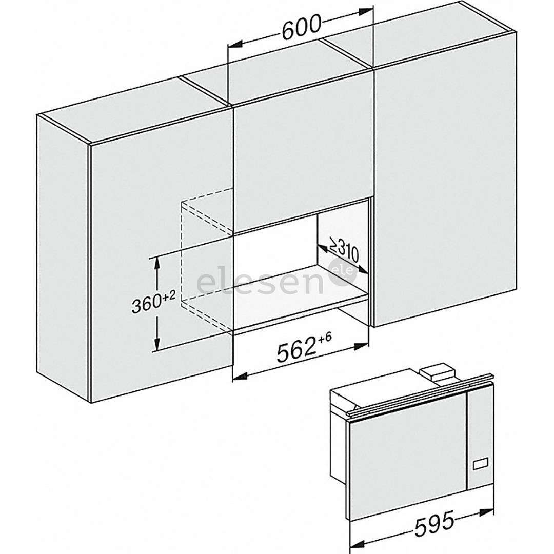 Įmontuojama mikrobangų krosnelė Miele M2234OBSW