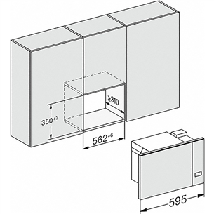 Įmontuojama mikrobangų krosnelė Miele M2234BRWS