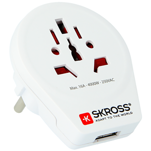 Adapteris USB SKROSS World - Europe Prekė - 7640166323204 7640166323204