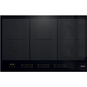 Miele, 3 PowerFlex kaitvietės, plotis 80 cm, berėmė, juoda - Įmontuojama indukcinė kaitlentė KM7575FL