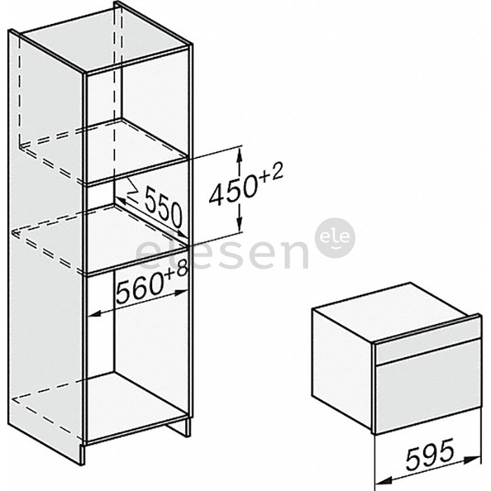 Įmontuojama mikrobangų krosnelė Miele Prekė - H7440BMOBSW