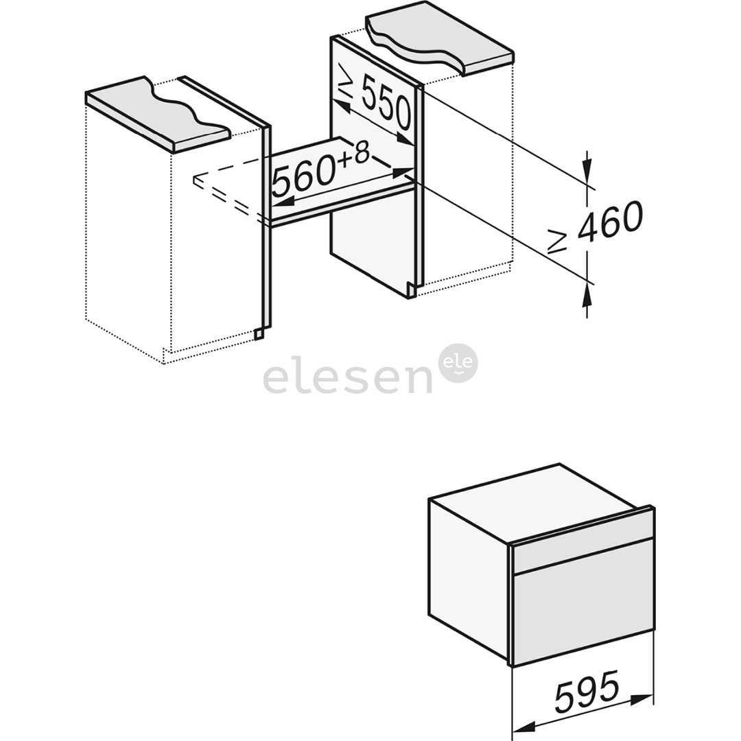 Įmontuojama mikrobangų krosnelė Miele Prekė - H7440BMOBSW