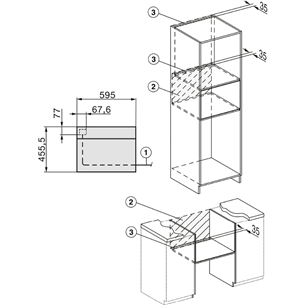 Įmontuojama mikrobangų krosnelė Miele Prekė - H7440BMOBSW